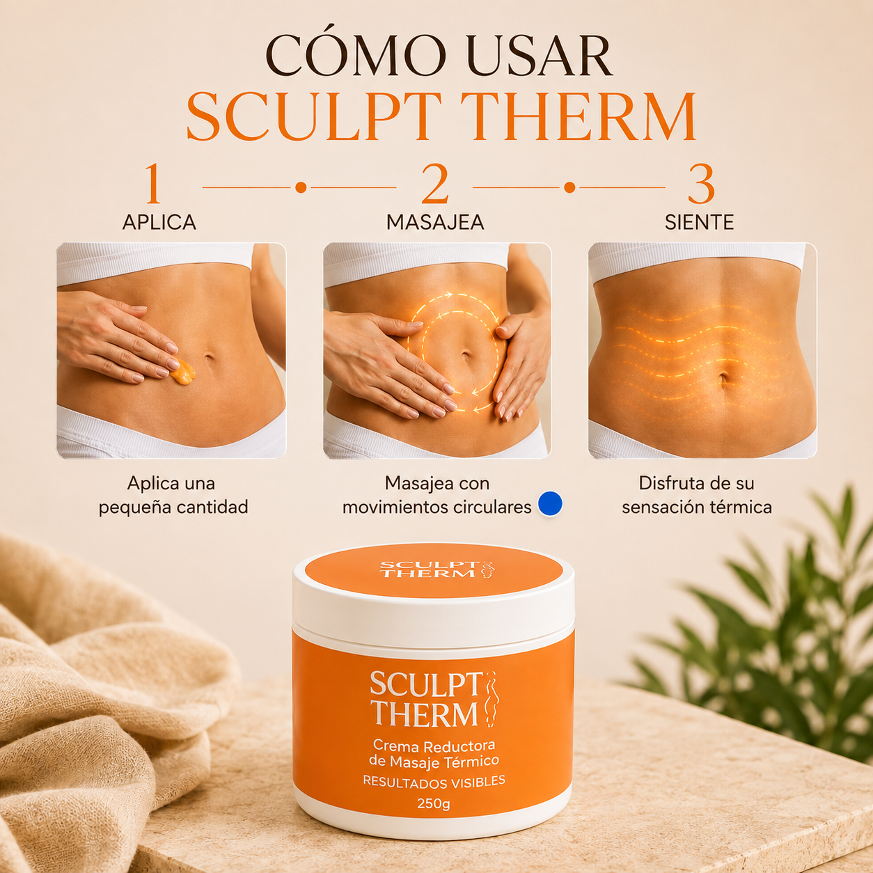 Sculpt Therm – Crema Reductora de Masaje Térmico