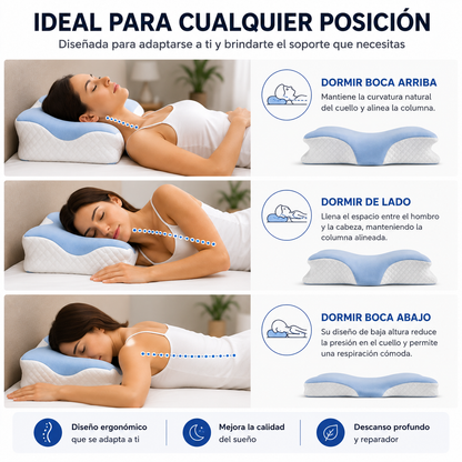 Almohada Cervical Ergonómica| Descanso Premium