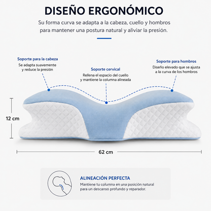 Almohada Cervical Ergonómica| Descanso Premium