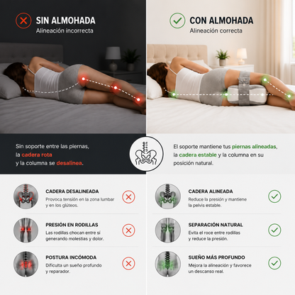 Almohada Ortopédica para Piernas — Alivio de Cadera